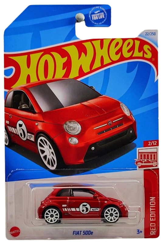 Hot Wheels 2024 - Collector # 022/250 - Red Edition 2/12 - Fiat 500e - Red / #5 - Target Exclusive - USA