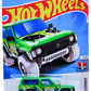 Hot Wheels 2024 - Collector # 034/250 - HW First Response 05/10 - Nissan Patrol Custom - Green - 'Moutain Rescue' - Black BLOR Wheels on White Tires - USA Card