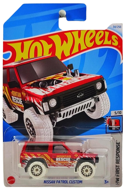 Hot Wheels 2024 - Collector # 034/250 - HW First Response 05/10 - Nissan Patrol Custom - Red - 'Moutain Rescue' - IC