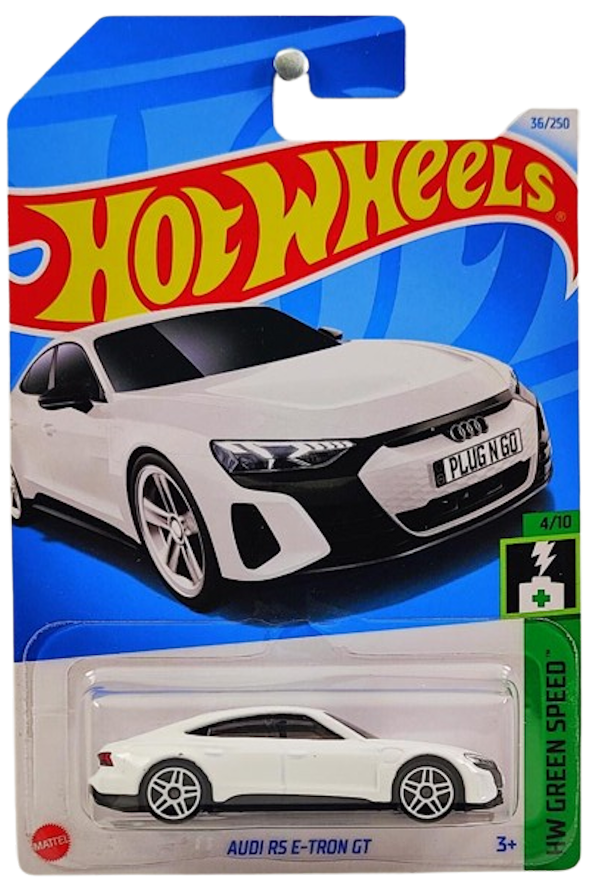 Hot Wheels 2024 - Collector # 036/250 - HW Green Speed 04/10 - Audi RS E-Tron GT - Ibis White - IC