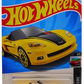 Hot Wheels 2024 - Collector # 040/250 - HW Roadsters 2/5 - Corvette C6 - Yellow - Black & Red Stripes - Yellow E10SP Wheels - USA Card