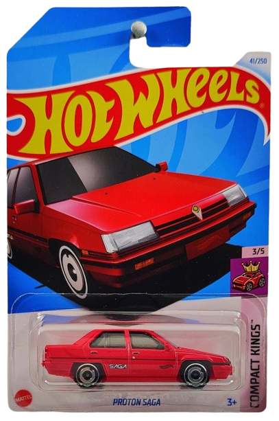 Hot Wheels 2024 - Collector # 041/250 - Compact Kings 01/05 - New Models - Proton Saga - Red - IC