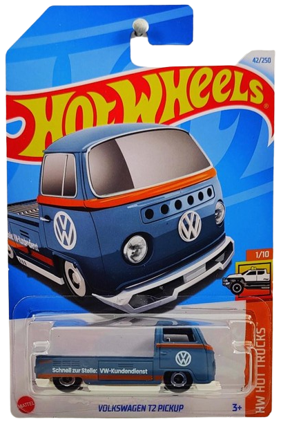 Hot Wheels 2024 - Collector # 047/254 - HW Hot Trucks 1/10 - Volkswagen T2 Pickup - Matte Steel Blue - IC