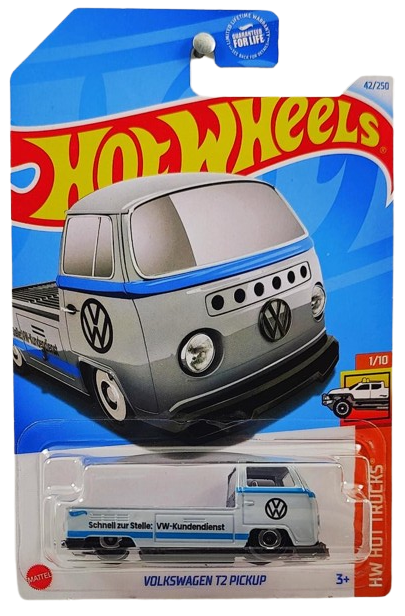 Hot Wheels 2024 - Collector # 047/254 - HW Hot Trucks 1/10 - Volkswagen T2 Pickup - Gray - USA Card