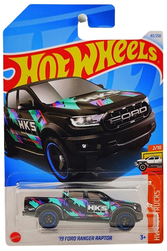 Hot Wheels 2024 - Collector # 043/250 - HW Hot Trucks 2/10 - '19 Ford Ranger Raptor - Black / HKS - IC