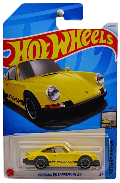 Hot Wheels 2024 - Collector # 046/250 - Factory Fresh 04/10 - Porsche 911 Carrera RS 2.7 - Bright Yellow - IC