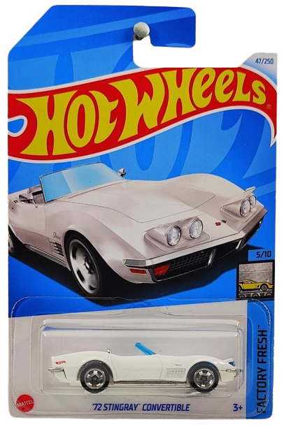 Hot Wheels 2024 - Collector # 047/250 - Factory Fresh 5/10 - '72 Stingray Convertible - White - IC