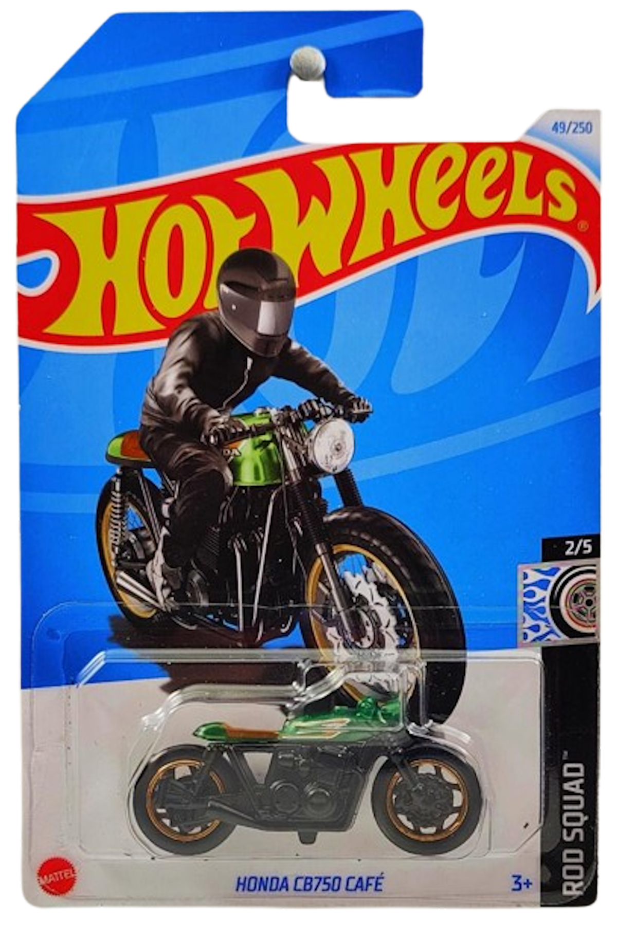 Hot Wheels 2024 - Collector # 049/250 - HW Rod Squad 2/5 - Honda CB750 Cafe - Green - IC