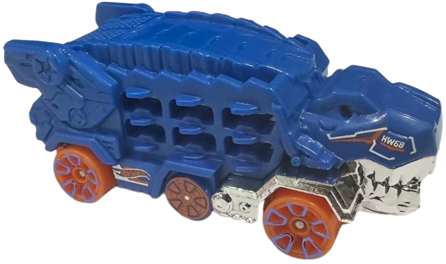 Hot Wheels 2024 - Collector # 055/250 - HW Screen Time 4/10 - New Models - HW Ultimate T-Rex Transporter - Blue - USA Card