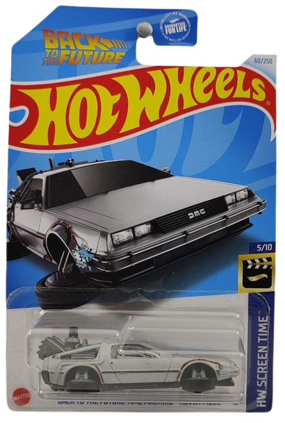 Hot Wheels 2024 - Collector # 060/250 - HW Screen Time 5/10 - Back to the Future Time Machine - Hover Mode - Silver - USA Card