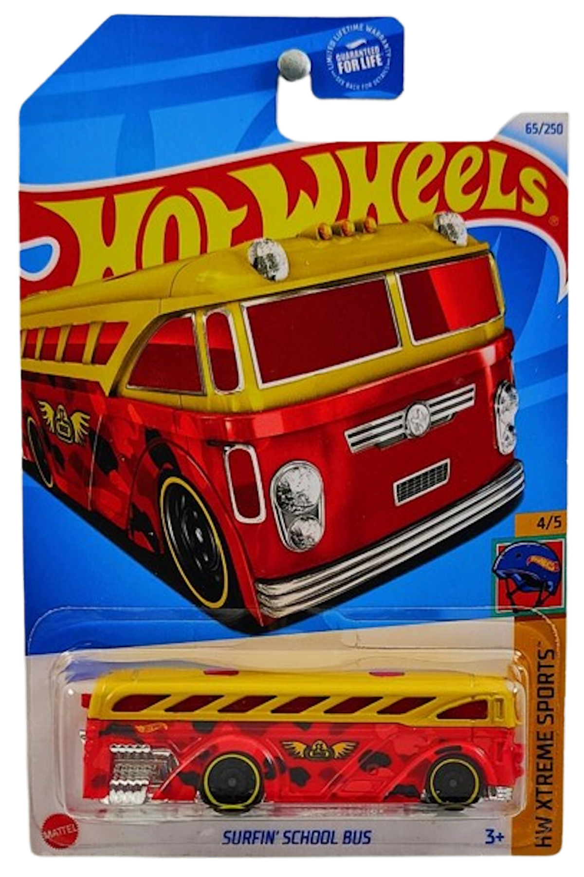 Hot Wheels 2024 - Collector # 065/250 - HW Xtreme Sports 4/5 - Surfin' School Bus - Red - USA Card