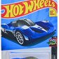 Hot Wheels 2024 - Collector # 074/250 - HW Race Day 1/10 - Group C Fantasy - Blue / #3 - USA 'Let's Race' Card