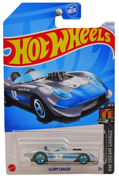 Hot Wheels 2024 - Collector # 079/250 - HW Dream Garage 079/250 - Glory Chaser - Gray / #32 - USA Card