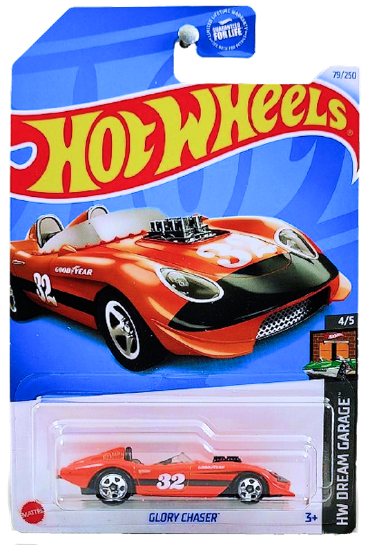 Hot Wheels 2024 - Collector # 079/250 - HW Dream Garage 079/250 - Glory Chaser - Orange / #32 - USA Card