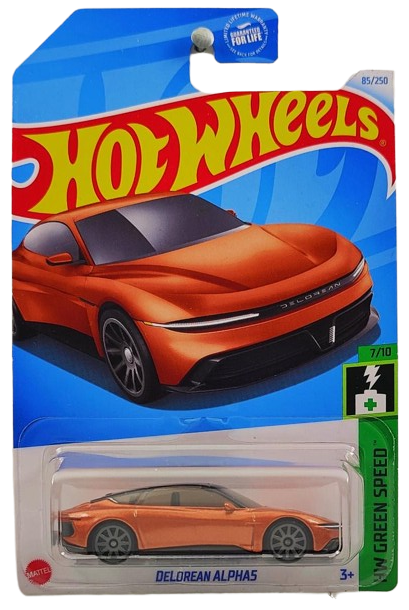 Hot Wheels 2024 - Collector # 085/250 - HW Green Speed 7/10 - DeLorean Alpha5 - Copper - USA Card