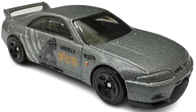 Hot Wheels 2024 - Collector # 096/250 - HW J-Imports 05/10 - Nissan Skyline GT-R (BCNR33) - Satin Gray - International 'Godzilla' Card