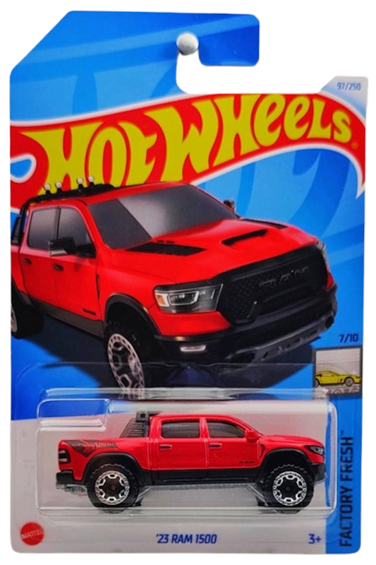 Hot Wheels 2024 - Collector # 097/250 - Factory Fresh 7/10 - New Models - '23 Ram 1500 - Red - IC