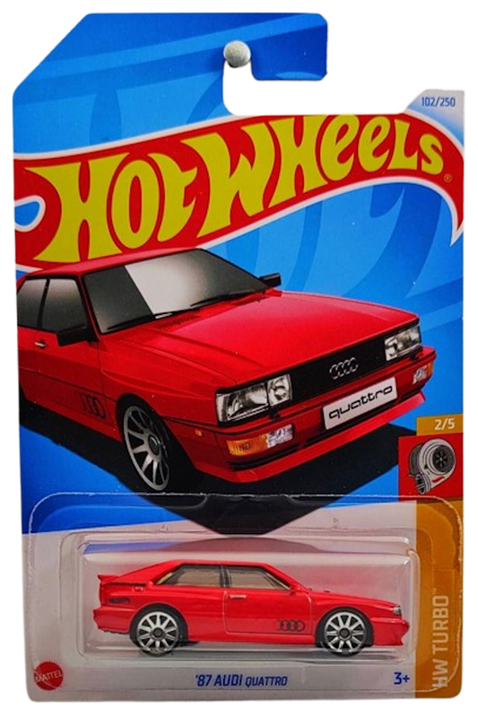 Hot Wheels 2024 - Collector # 102/250 - HW Turbo 02/05 - '87 Audi Quattro - Red - IC