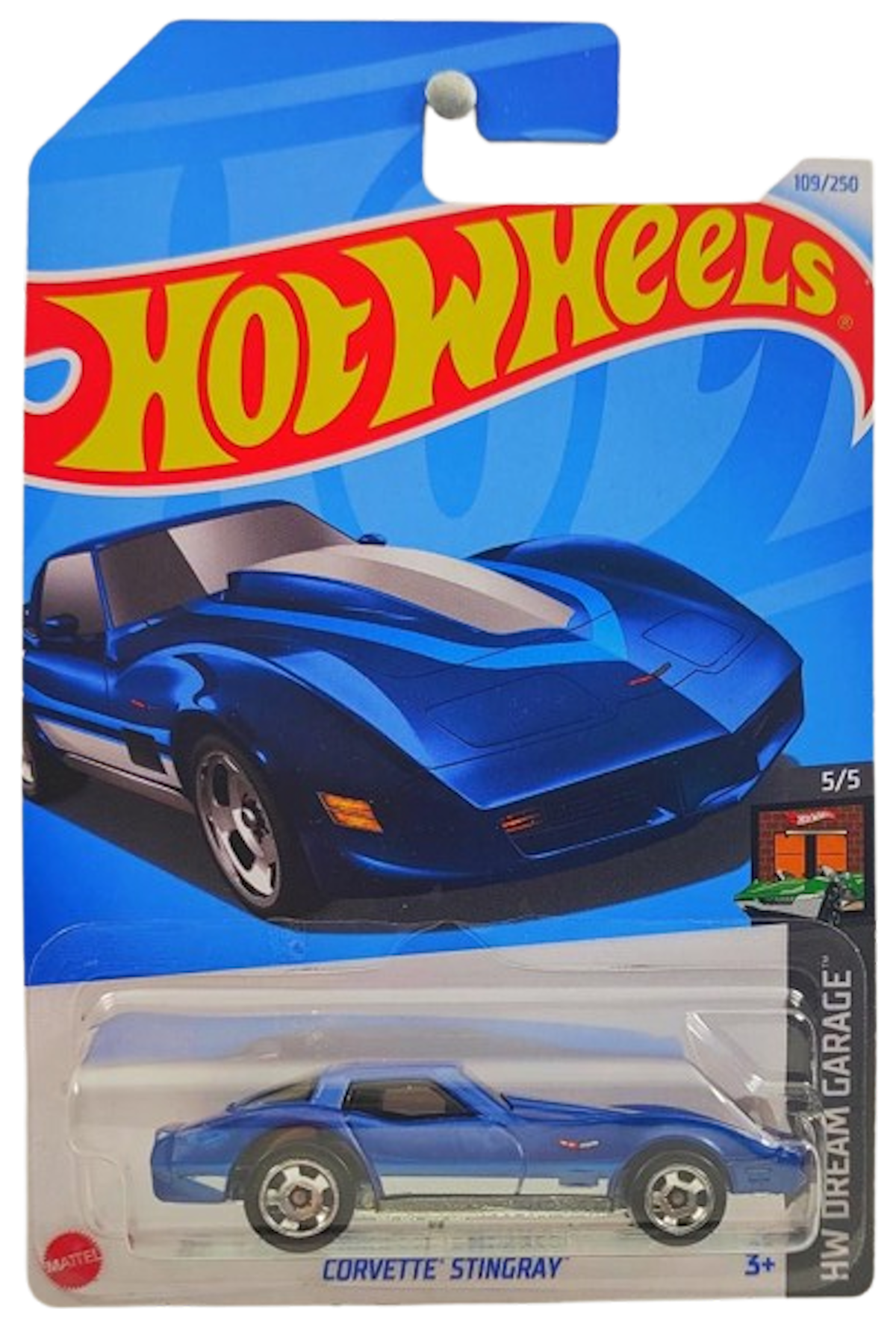 Hot Wheels 2024 - Collector # 109/250 - HW Dream Garage 05/05 - Corvette Stingray - Blue - IC