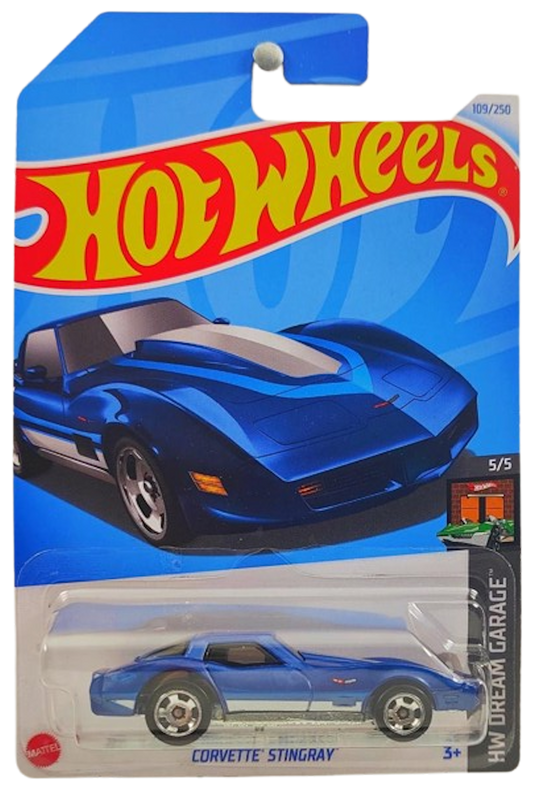 Hot Wheels 2024 - Collector # 109/250 - HW Dream Garage 05/05 - Corvette Stingray - Blue - IC