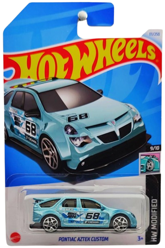 Hot Wheels 2024 - Collector # 111/250 - HW Modified 09/10 - New Models - Pontiac Aztek Custom - Metalflake Blue / #68 - Y5 Wheels - IC