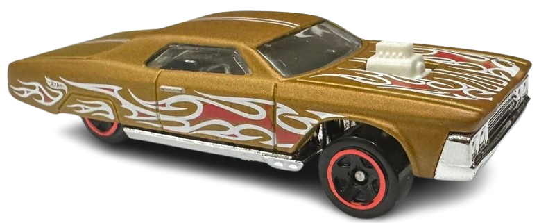 Hot Wheels 2024 - Collector # 113/250 - HW Reverse Rake 03/05 - Layin' Lowrider - Gold - USA 'Let's Race' Card