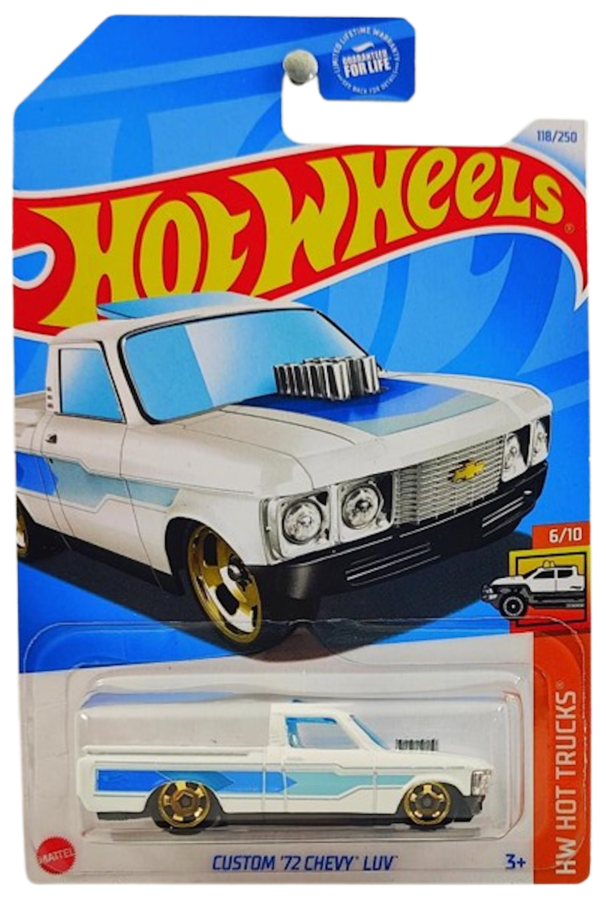 Hot Wheels 2024 - Collector # 118/250 - HW Hot Trucks 06/10 - Custom '72 Chevy LUV - White - USA