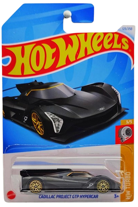 Hot Wheels 2024 - Collector # 123/250 - HW Turbo 03/05 - New Models - Cadillac Project GTP Hypercar - Satin Black - IC