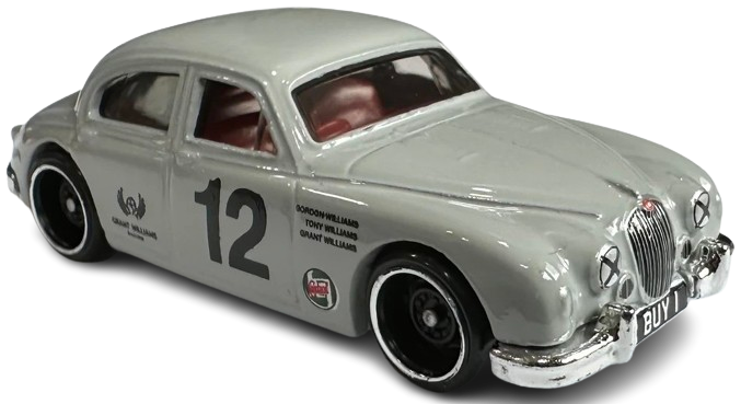 Hot Wheels 2024 - Collector # 127/250 - HW Race Day 6/10 - New Models - Jaguar MK1 - Gray / #12 - USA Card