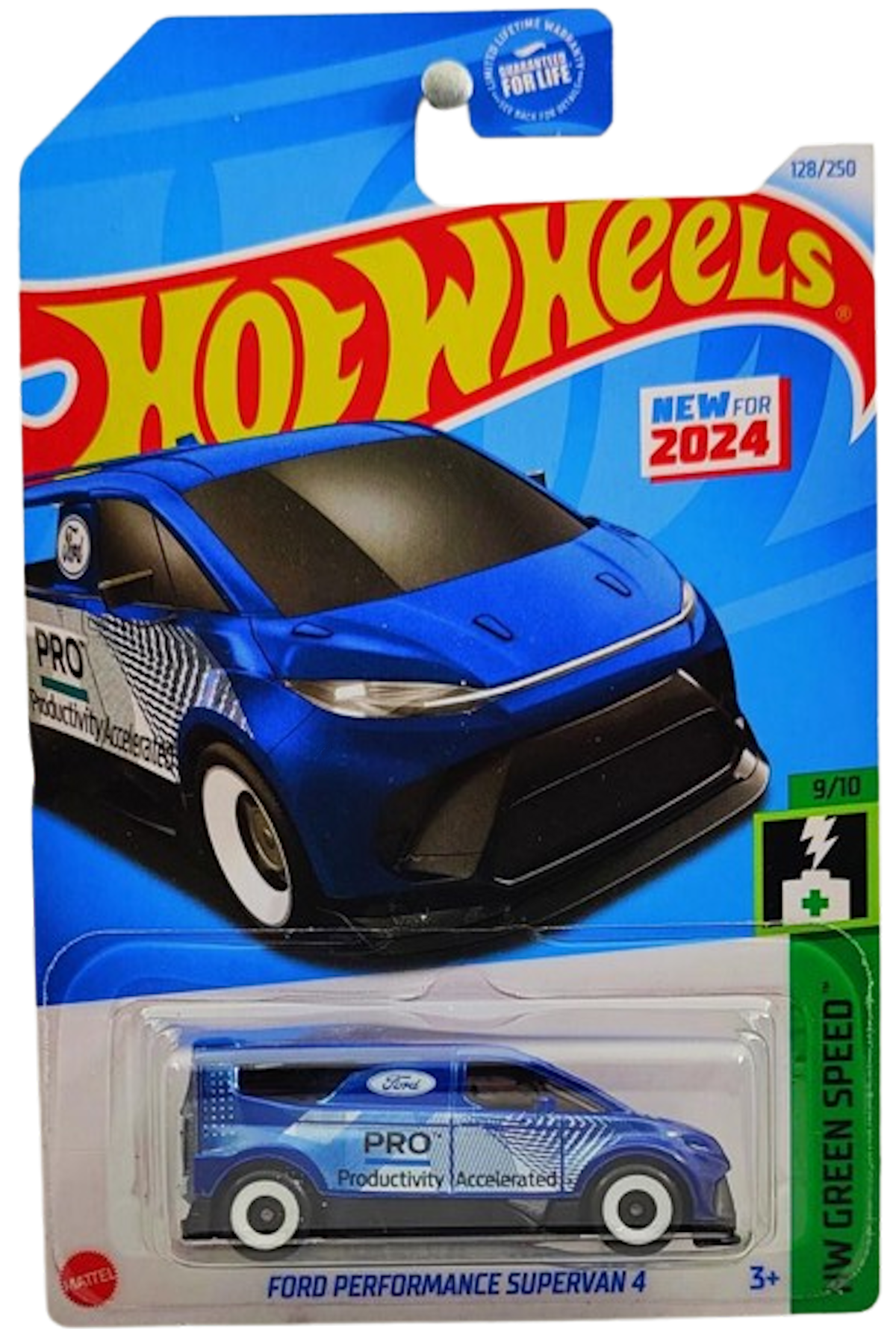 Hot Wheels 2024 - Collector # 128/250 - HW Green Speed 09/10 - New Models - Ford Performance Supervan 4 - Blue - 'Productivity Accelerated' - USA