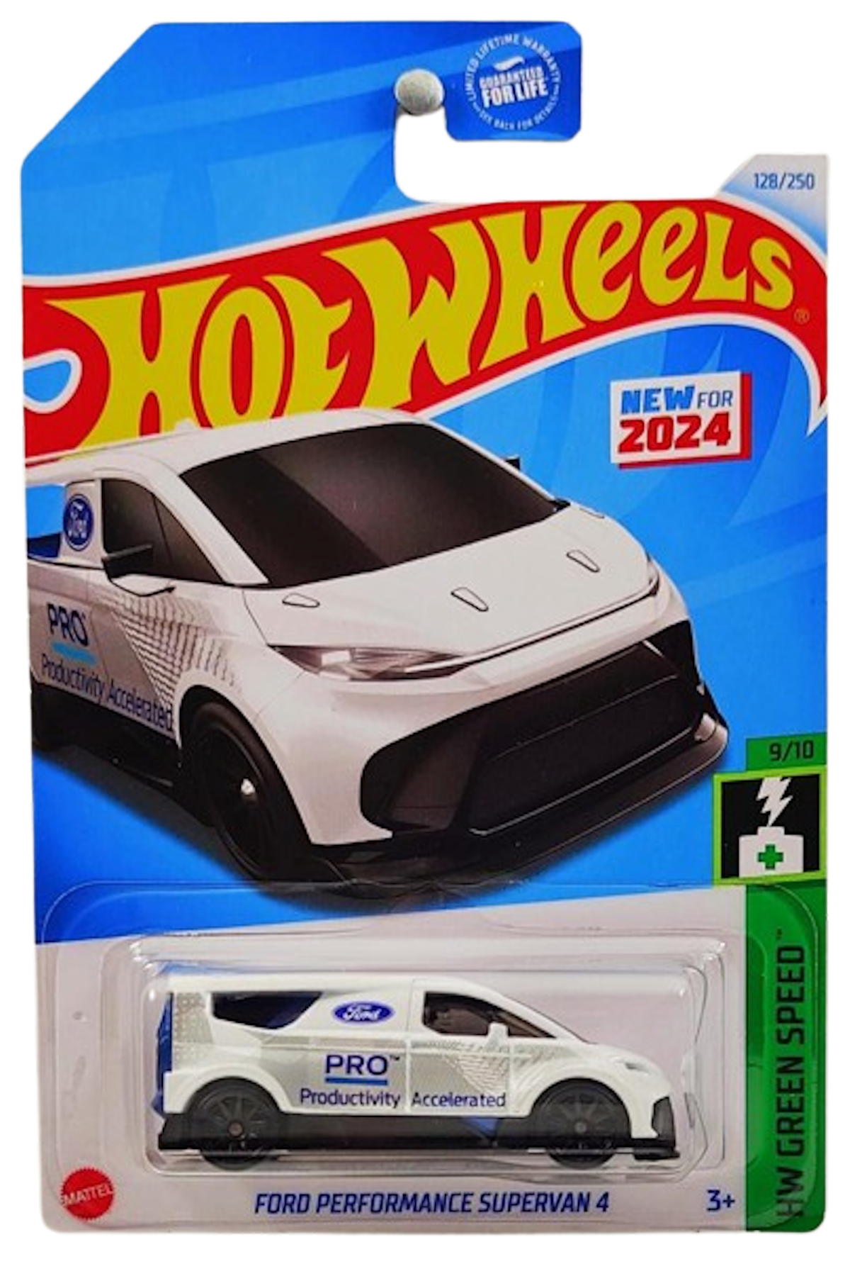 Hot Wheels 2024 - Collector # 128/250 - HW Green Speed 09/10 - New Models - Ford Performance Supervan 4 - White - 'Productivity Accelerated' - USA