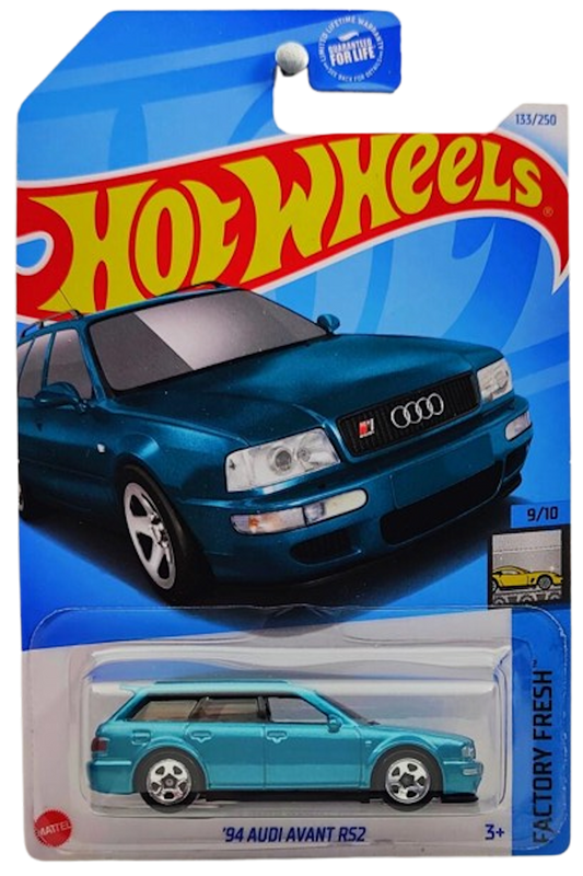 Hot Wheels 2024 - Collector # 133/250 - Factory Fresh 09/10 - '94 Audi Avant RS2 - Metalflake Teal - USA