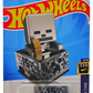 Hot Wheels 2024 - Collector # 136/250 - HW Screen Time 8/10 - Minecart - Gray / #15 - USA Card with Minecraft 15th Anniversary