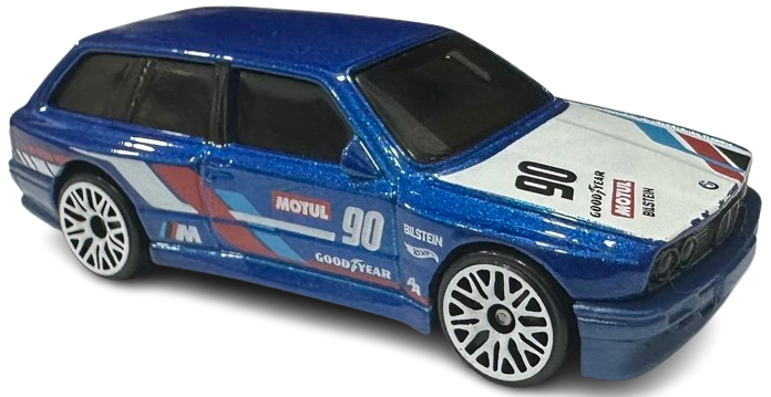 Hot Wheels 2024 - Collector # 138/250 - HW Modified 10/10 - New Models - BMW M3 Wagon - Blue / White Hood / #90 - White E10SP - USA Card