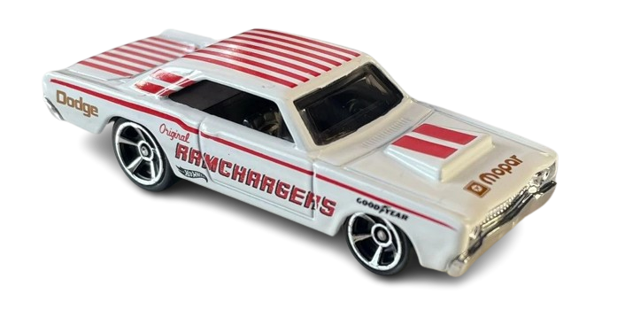 Hot Wheels 2024 - Collector # 142/250 - Muscle Mania 1/5 - '68 Dodge Dart - White / Ramchargers - USA Card