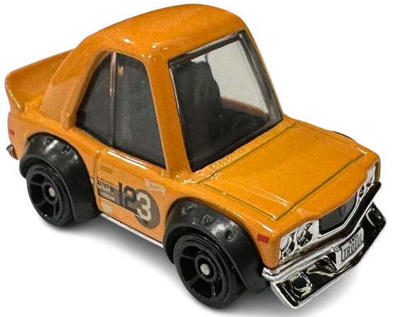 Hot Wheels 2024 - Collector # 156/250 - HW J-Imports 7/10 - New Models - Mazda RX-3 (Tooned) - Orange / #3 - USA Card