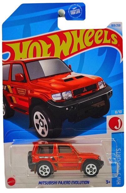 Hot Wheels 2024 - Collector # 169/250 - HW J-Imports 8/10 - Mitsubishi Pajero Evolution - Metallic Red - USA Card