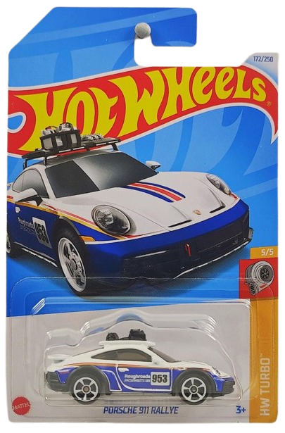 Hot Wheels 2024 - Collector # 172/250 - HW Turbo 05/05 - New Models - Porsche 911 Rallye - White / #953 - International Card