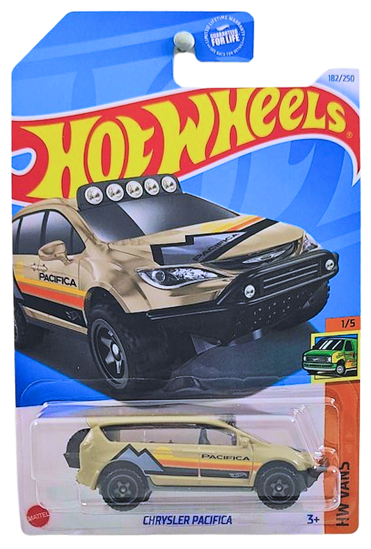 Hot Wheels 2024 - Collector # 182/250 - HW Vans 1/5 - Chrysler Pacifica - Tan - USA Card