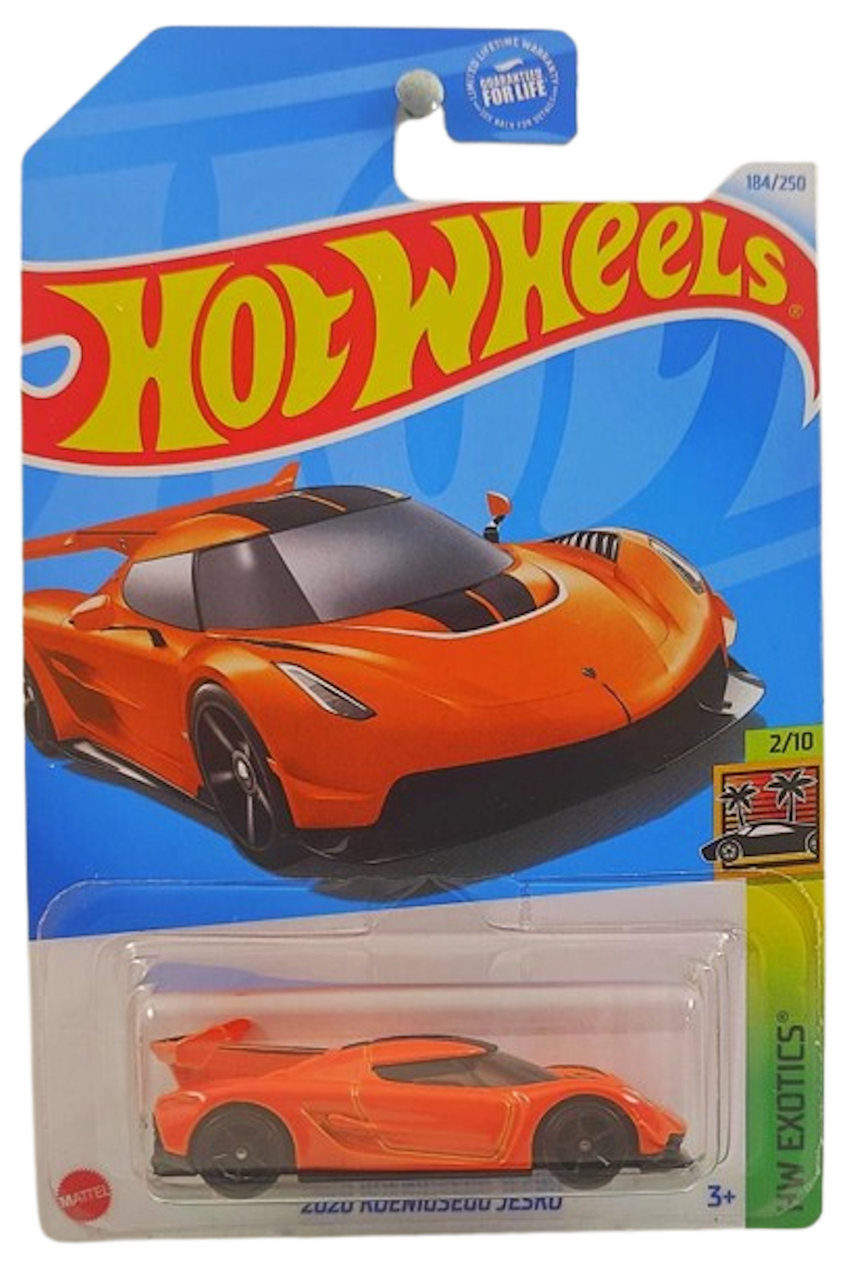 Hot Wheels 2024 - Collector # 184/250 - HW Exotics 2/10 - 2020 Koenigsegg Jesko - Orange - USA Card