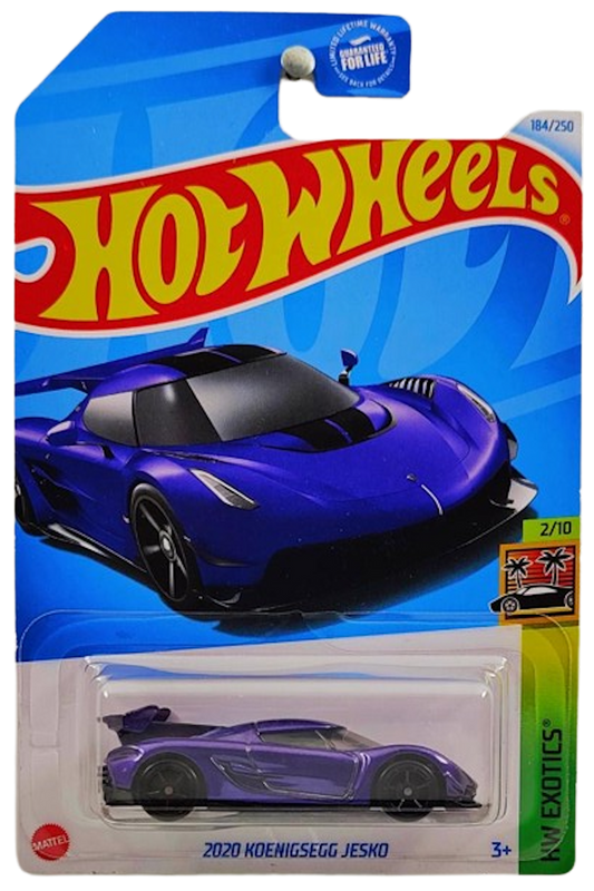 Hot Wheels 2024 - Collector # 184/250 - HW Exotics 2/10 - 2020 Koenigsegg Jesko - Purple - USA Card