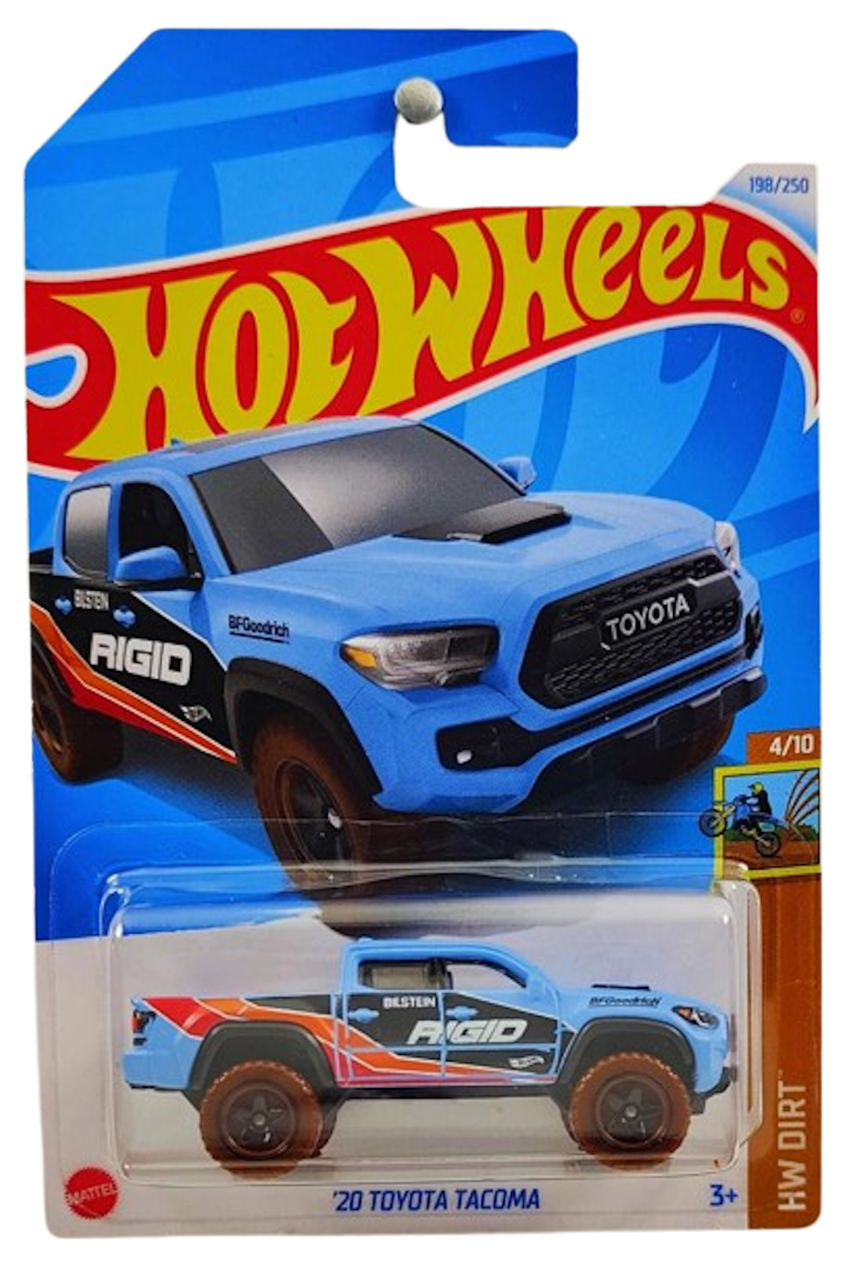 Hot Wheels 2024 - Collector # 198/250 - HW Dirt 4/10 - '20 Toyota Tacoma - Matte Blue / RIGID - IC