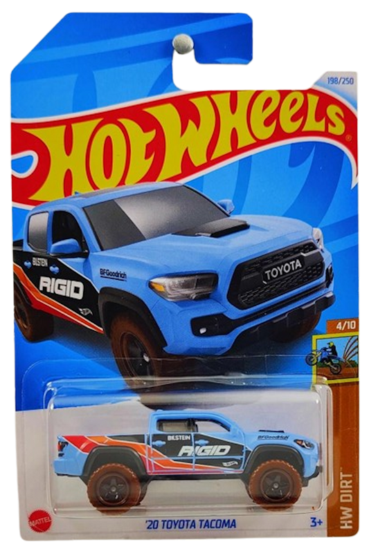 Hot Wheels 2024 - Collector # 198/250 - HW Dirt 4/10 - '20 Toyota Tacoma - Matte Blue / RIGID - IC