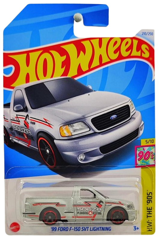 Hot Wheels 2024 - Collector # 210/250 - HW: The '90s 5/10 - '99 Ford F-150 SVT Lightning - Silver - IC