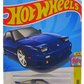 Hot Wheels 2024 - Collector # 211/250 - HW: The '90s 6/10 - SUPER Treasure Hunts - '96 Nissan 180SX Type X - Spectraflame Dark Blue - Real Riders 6 Spoke - IC