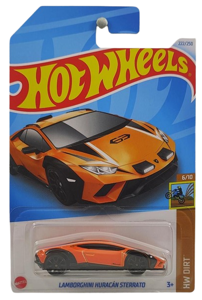 Hot Wheels 2024 - Collector # 222/250 - HW Dirt 6/10 - New Models - Lamborghini Huracán Sterrato - Orange / Black Accents - International Card