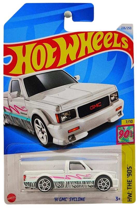 Hot Wheels 2024 - Collector # 226/250 - HW: The '90s 7/10 - '91 GMC Syclone - White - IC