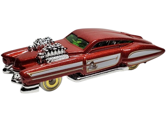 Hot Wheels 2024 - Theme / Winter / Holiday Hot Rods # 1/5 - Evil Twin - Red Metalflake - Walmart Exclusive