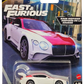 Hot Wheels 2024 - Premium / Fast & Furious Series 4/5 - 2018 Bentley Continental GT3 - White / Maroon - Metal/Metal & Real Riders