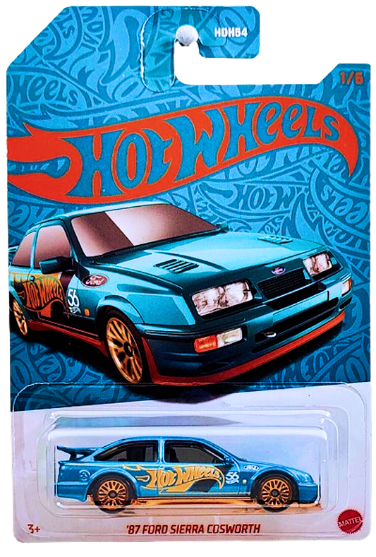 Hot Wheels 2024 - 56th Anniversary Wave 2 # 1/6 - '87 Ford Sierra Cosworth - Turquoise & Copper - Drug & Discount Stores Exclusive